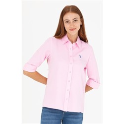 Kadın Manolya Uzun Kollu Basic Gömlek