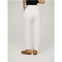 Белые зауженные брюки из хлопка