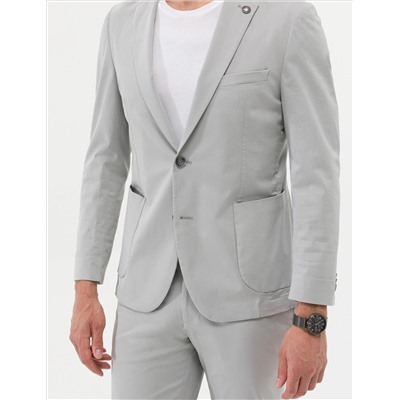 Gri Ekstra Slim Fit Spor Takım Elbise