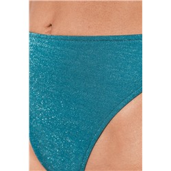 Braga bikini high leg azul brillo