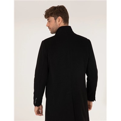 Siyah Slim Fit Palto
