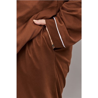 Пижама на пуговицах со штанами больших размеров Однотоннная