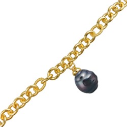 Браслет 18-23см (Майорка 14мм темно-серый хамелеон; покрытие золото), Есть комплект