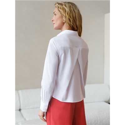 Укороченная блузка из эластичного хлопка