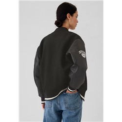 Wool Varsity Logo Boyfriend Jacket