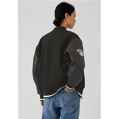 Wool Varsity Logo Boyfriend Jacket