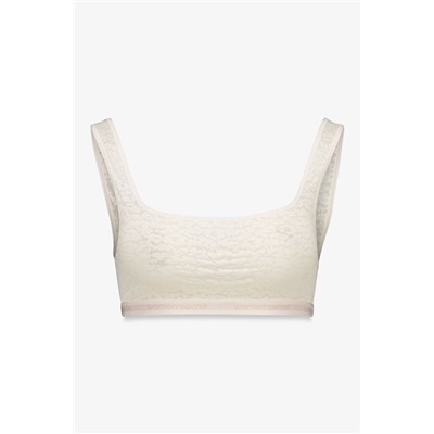 Sujetador top animal print marfil