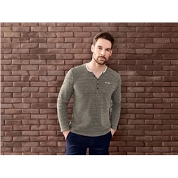 LIVERGY® Herren Langarmshirt, mit Baumwolle