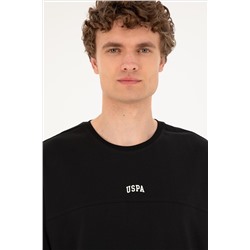 Erkek Comfort Fit Bisiklet Yaka Siyah Tişört