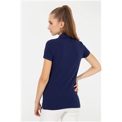 Kadın Lacivert Basic Polo Yaka Tişört
