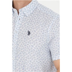 Erkek Mavi Kısa Kollu Gömlek