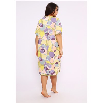 520 Халат больших размеров - Цветы