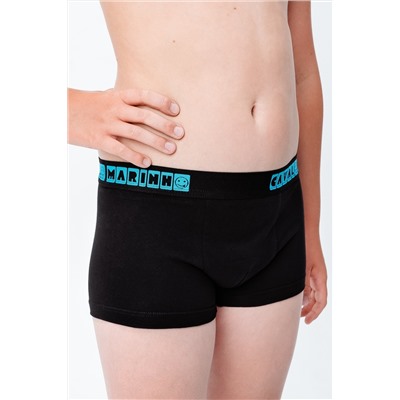 Трусы боксеры на мальчика открытая резинка БПО черный