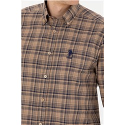 Erkek Kum Uzun Kollu Gömlek