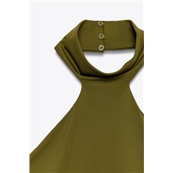 POLYAMIDE HALTER TOP