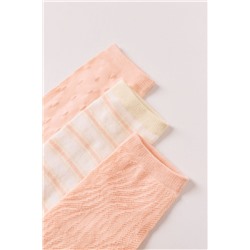 Pack 3 calcetines cortos estampado y textura kaki