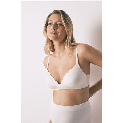 Sujetador "maternity" triangular relleno blanco LOVELY