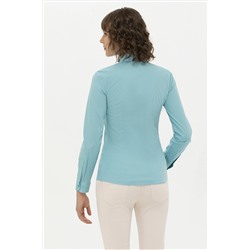 Kadın Mint Uzun Kollu Basic Gömlek