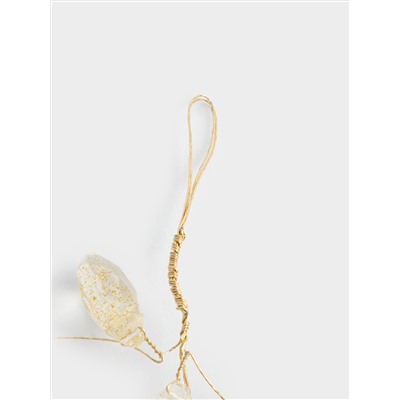 Украшение декоративное, 30 см, подвесное, акрил, золотистое, Кристаллы, Event