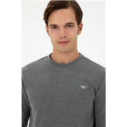 Erkek Antrasit Melanj Sweatshirt