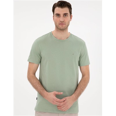 Çağla %100 Pamuk Slim Fit Bisiklet Yaka Basic Tişört