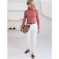 Джемпер с цельнокроеным воротом из премиального хлопка