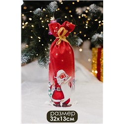 Украшение на бутылку Набор 3 шт Снеговик дед мороз и Олень