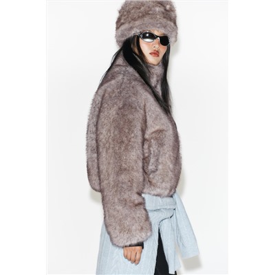 SHORT COAT WITH FAUX FUR HOOD HEIQ XREFLEX™ TECHNOLOGY SKI COLLECTION