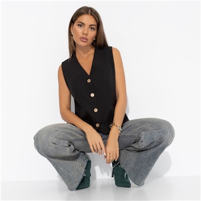 Жилет из костюмной ткани, Залог успеха (black)