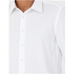 Beyaz Slim Fit Uzun Kollu Gömlek