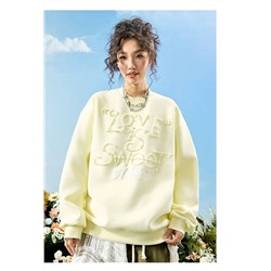 Свитшот с вышивкой из бусин   Китайский молодежный бренд Nuthin*k