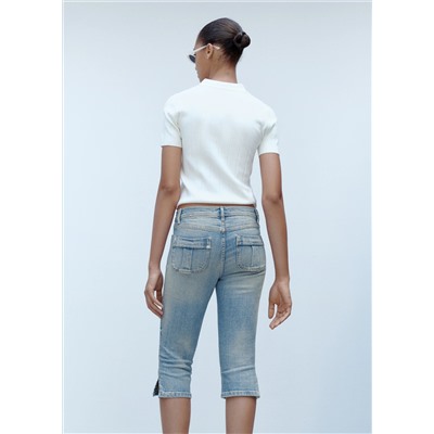 Jeans capri bolsillos