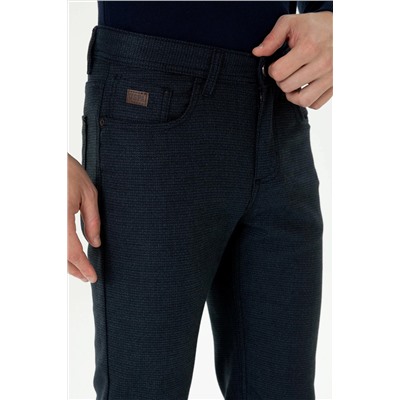 Erkek Lacivert Kanvas Pantolon