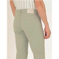 Açık Yeşil Slim Fit Kanvas Pantolon