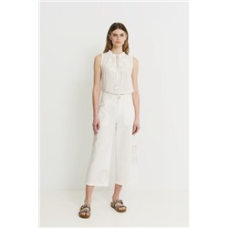 Pantalón culotte cropped bordados