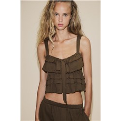 RUFFLED TOP WITH BOW