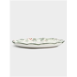 Тарелка обеденная, 24 см, керамика D, зеленая, Лошадка, Festival