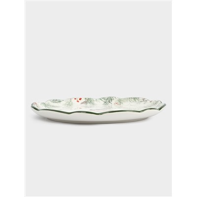 Тарелка обеденная, 24 см, керамика D, зеленая, Лошадка, Festival