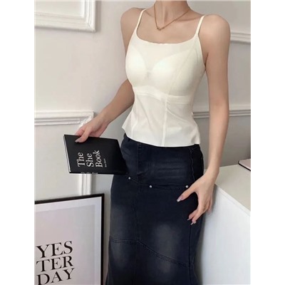 Женский топ майка со встроенными чашечками и регулируемыми бретелями, экспорт  (5 цветов)