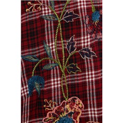 Blusa tartán bordados