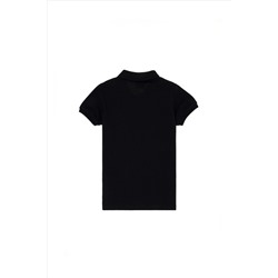 Erkek Çocuk Siyah Basic Polo Yaka Tişört