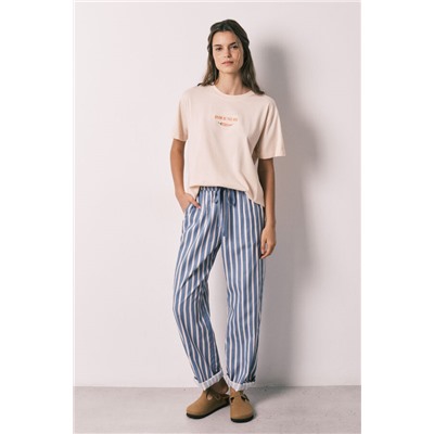 Camiseta manga corta 100% algodón naranja