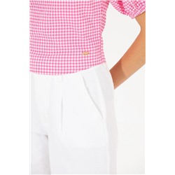 Kadın Pembe Kısa Kollu Gömlek