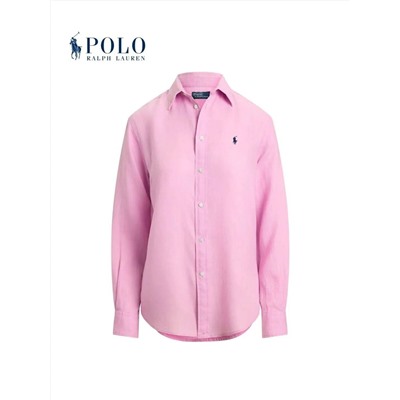 Женская льняная рубашка с длинным рукавом ( 10 цветов) РАЛЬ*Ф Л