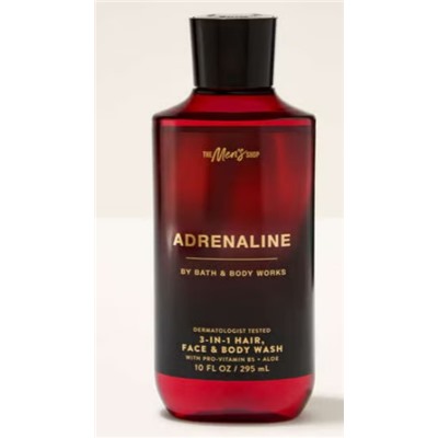 Men's  Adrenaline 3-in-1 Hair, Face & Body Wash