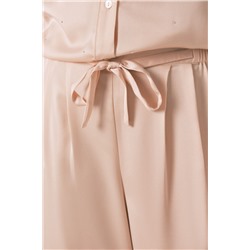 Pijama largo strass satén naranja