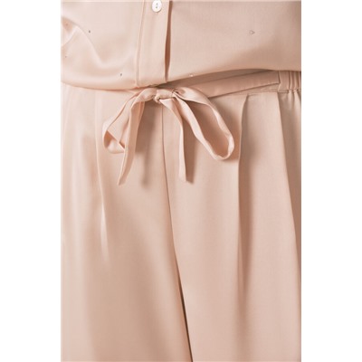Pijama largo strass satén naranja