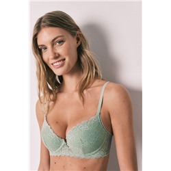 Sujetador push up encaje verde GORGEOUS