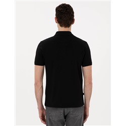 Siyah Slim Fit Polo Yaka Tişört