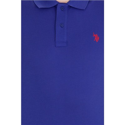 Erkek Mavi Basic Polo Yaka Tişört
